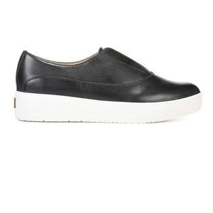 Dr Scholl's Black Blakely Slip on Flat Shoes with White Flatform US 7.5